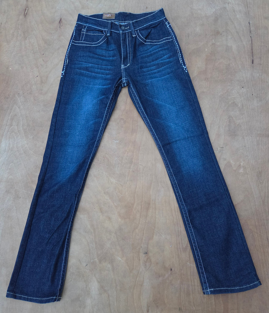 JORBEL J2 Modern straight Jeans – Dark Blue Faded